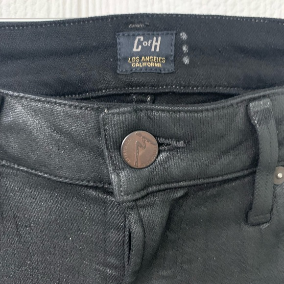 C Of H Los Angeles Womens Black Shiny Jeans Skinny Size 27 - Picture 3 of 12